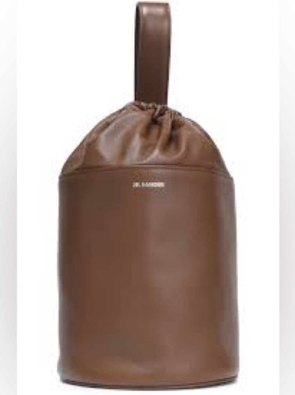 Jil Sander Brown Leather Bucket Bag